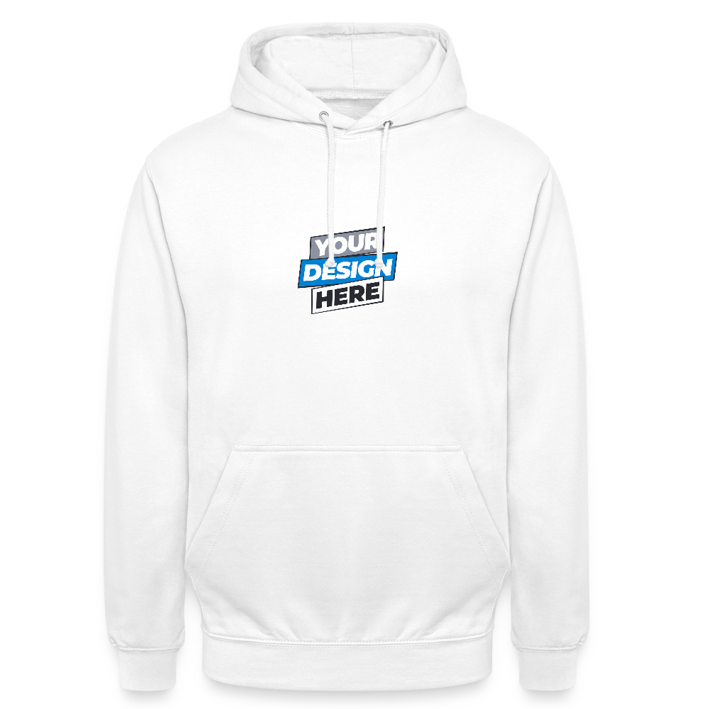 Unisex Hoodie Personalised Various Colours - white