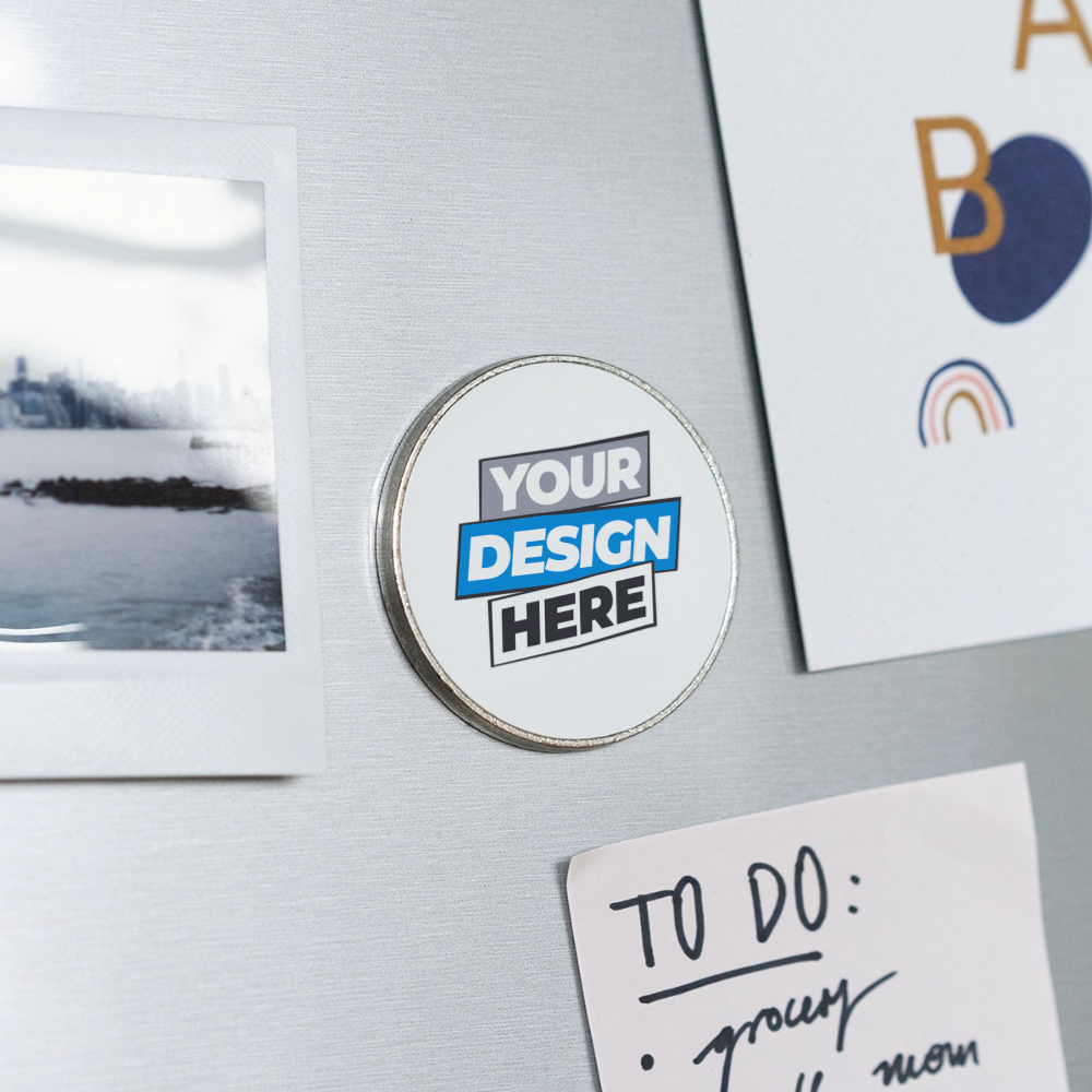 Round  Fridge Magnet Personalised - white