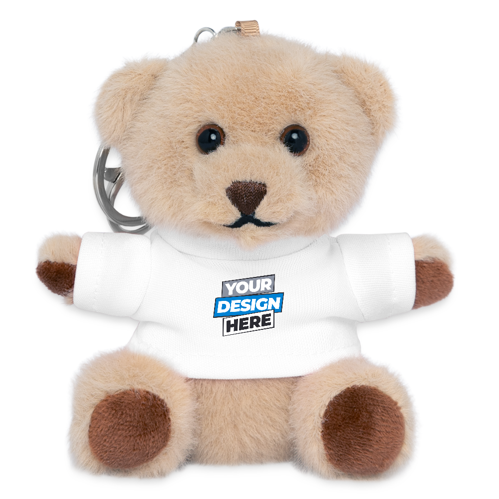 Plush Keyring Personalised Various Colours - white