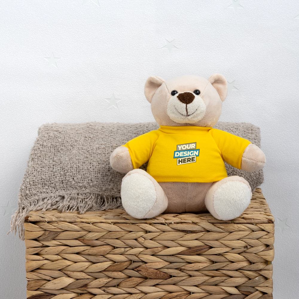 Teddy Bear Personalised Various Colours - sun yellow