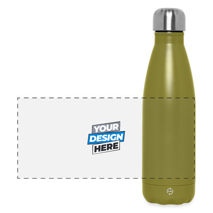 Insulated Water Bottle 500 ml Panoramic Personalised Various Colours - olive green 