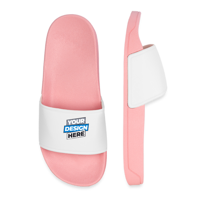 Men’s Pool Sliders Personalised Various Colours - light pink
