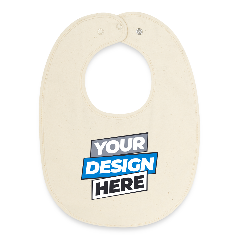 Baby Organic Bib Personalised Various Colours - natural raw