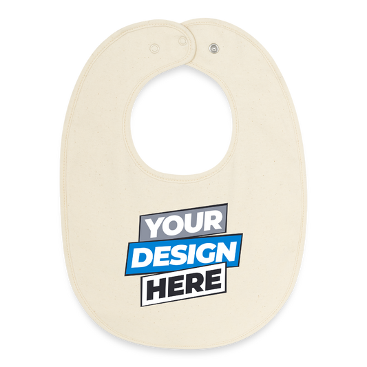 Baby Organic Bib Personalised Various Colours - natural raw