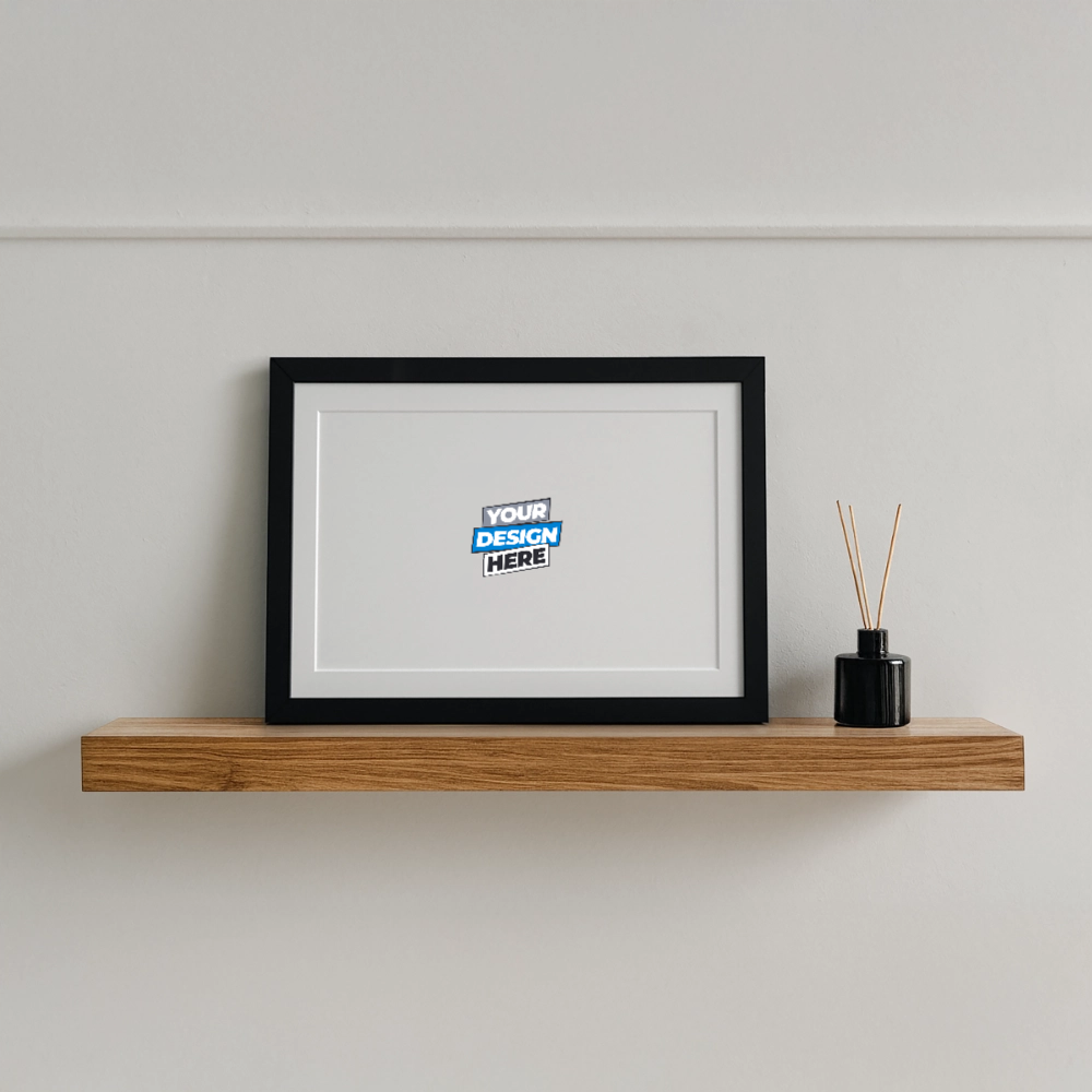 Framed poster (37 × 27 cm) Personalised - black