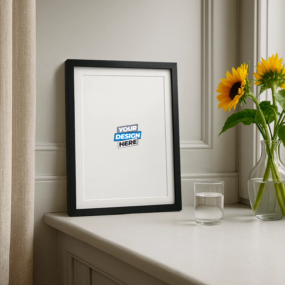 Framed poster (27 × 37 cm) Personalised - black