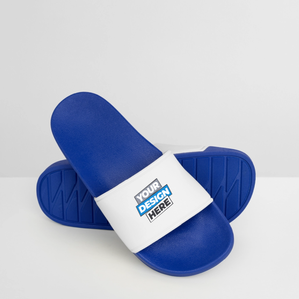 Men’s Pool Sliders Personalised Various Colours - royal blue