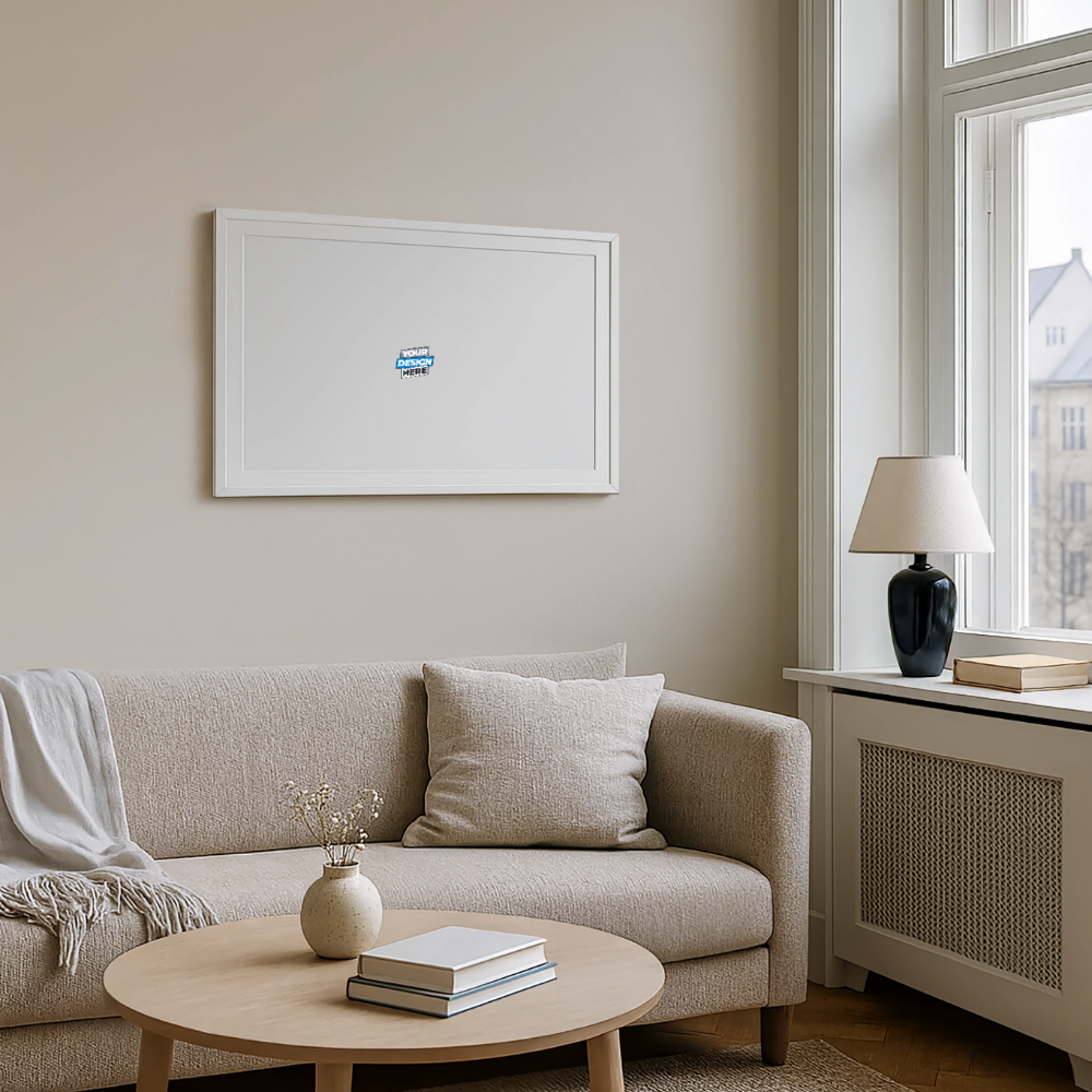 Framed poster (69 × 49 cm) Personalised - white