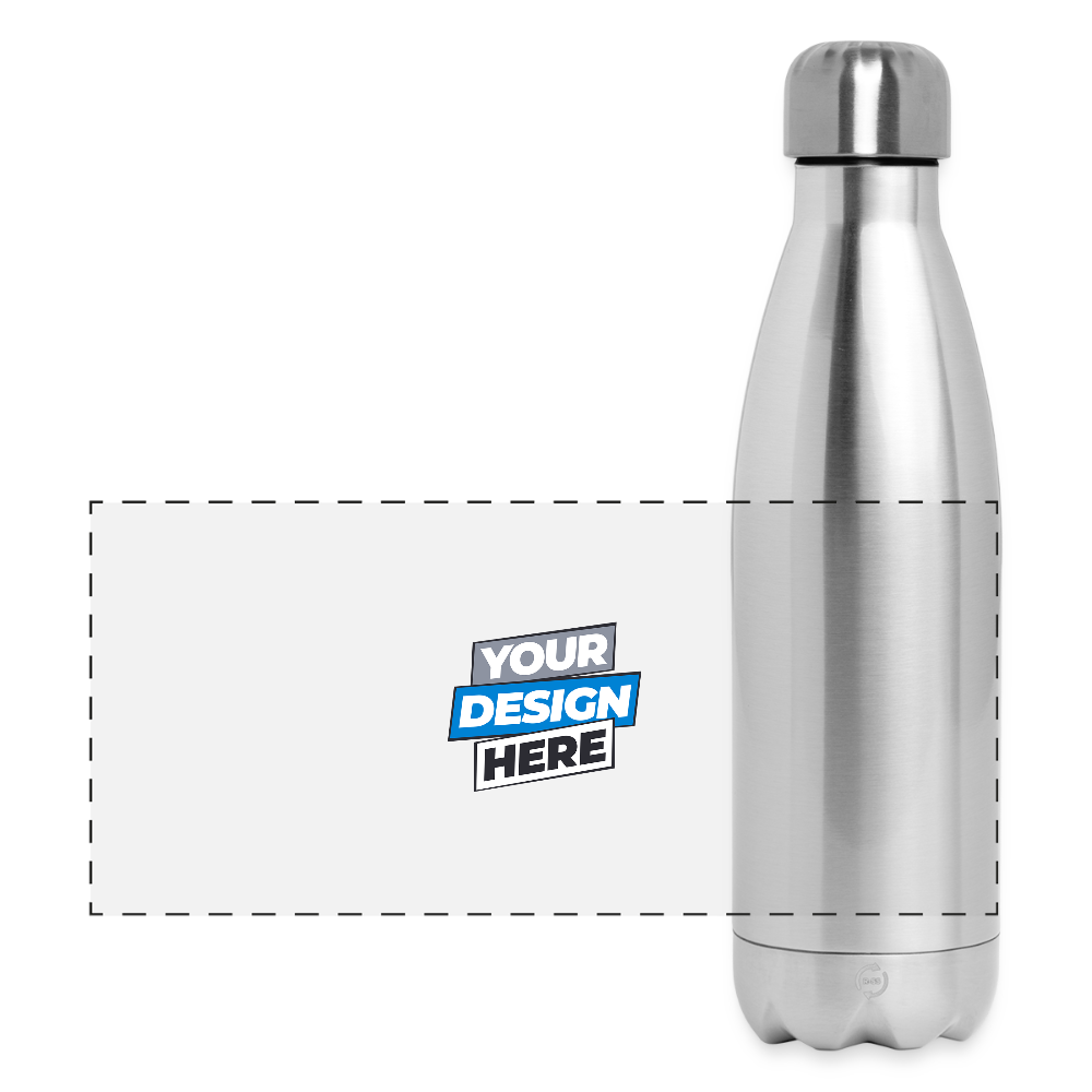 Insulated Water Bottle 500 ml Panoramic Personalised Various Colours - silver