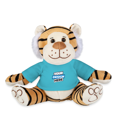 Plush Tiger Personalised Various Colours - atoll blue