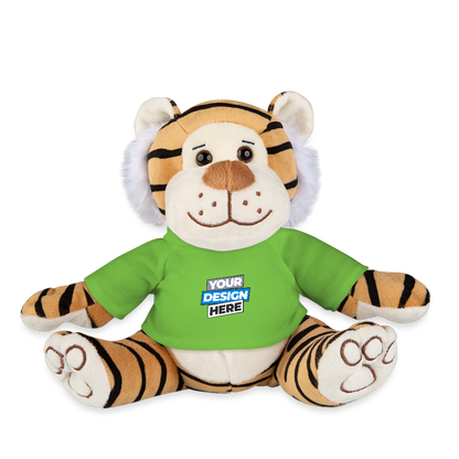 Plush Tiger Personalised Various Colours - light green