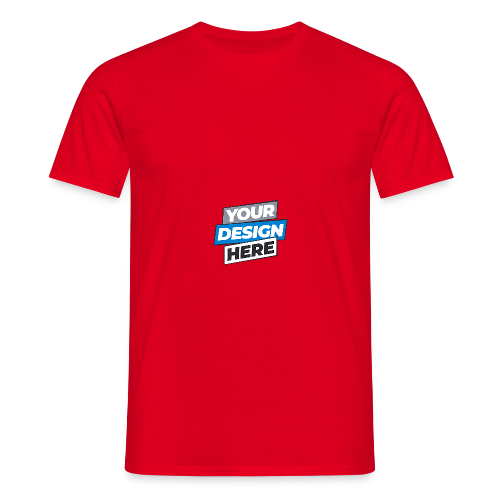 Men's T-Shirt Personalised Various Colours - red