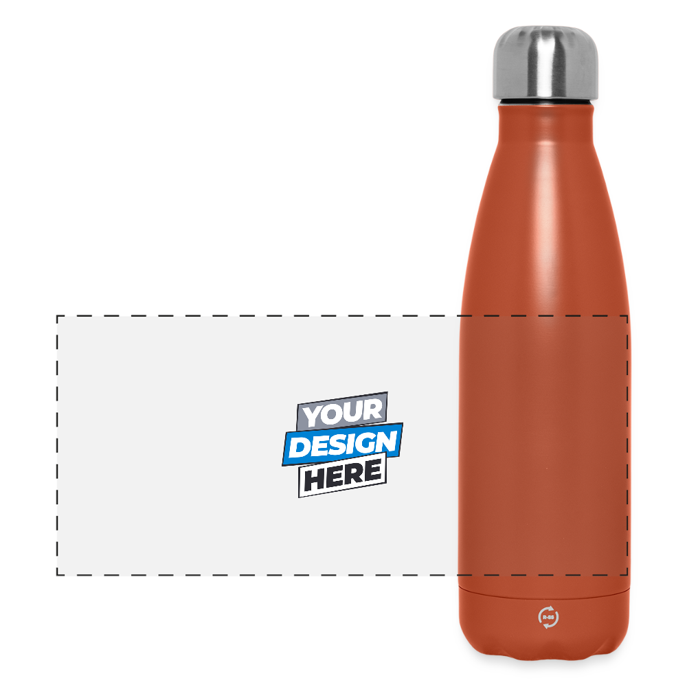 Insulated Water Bottle 500 ml Panoramic Personalised Various Colours - terra