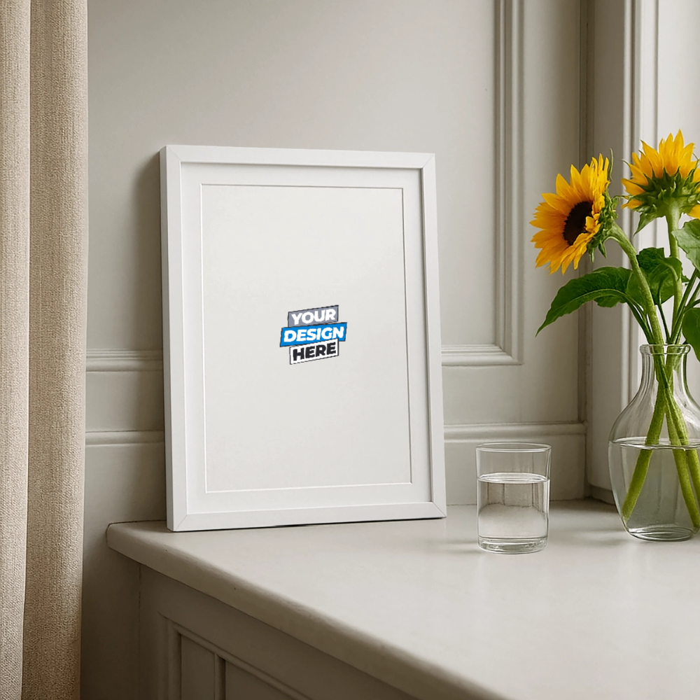 Framed poster (27 × 37 cm) Personalised - white