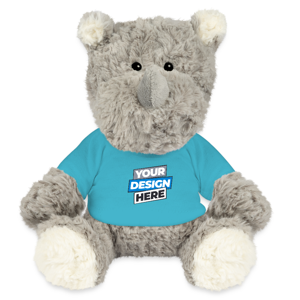 Plush Rhino Personalised Various Colours - atoll blue