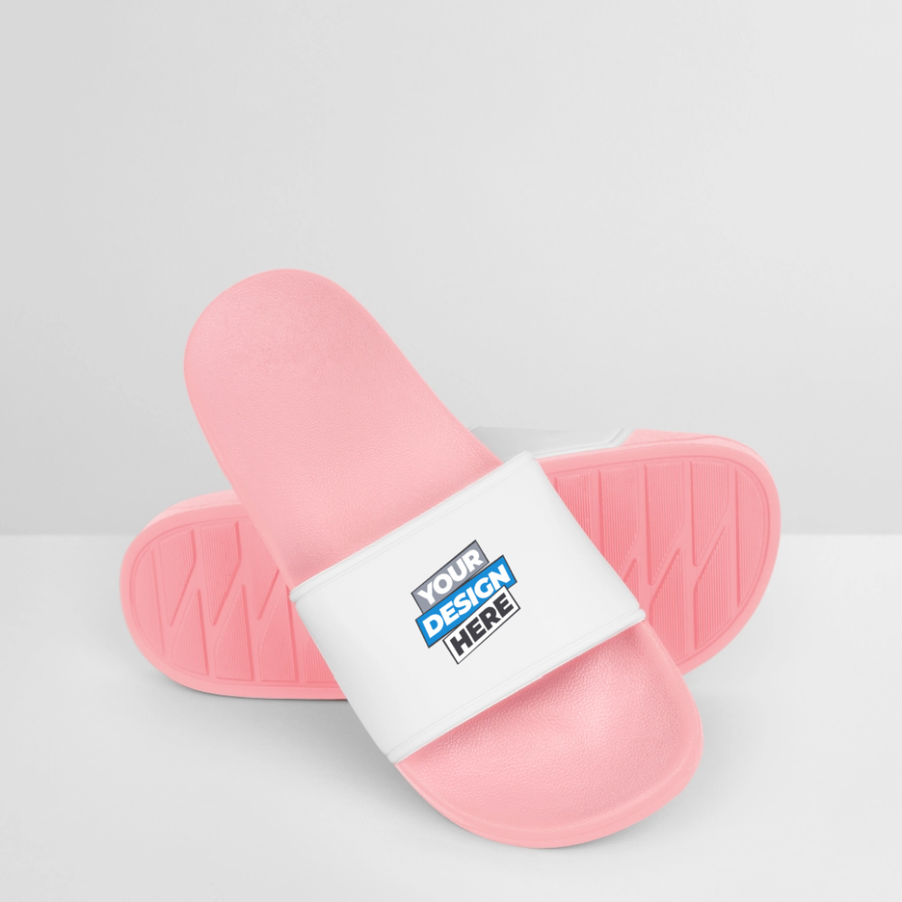 Women’s Pool Sliders Personalised Various Colours - light pink