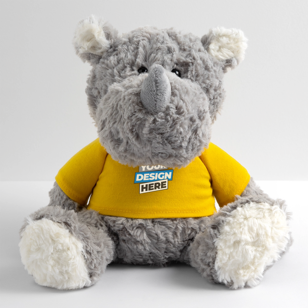 Plush Rhino Personalised Various Colours - sun yellow