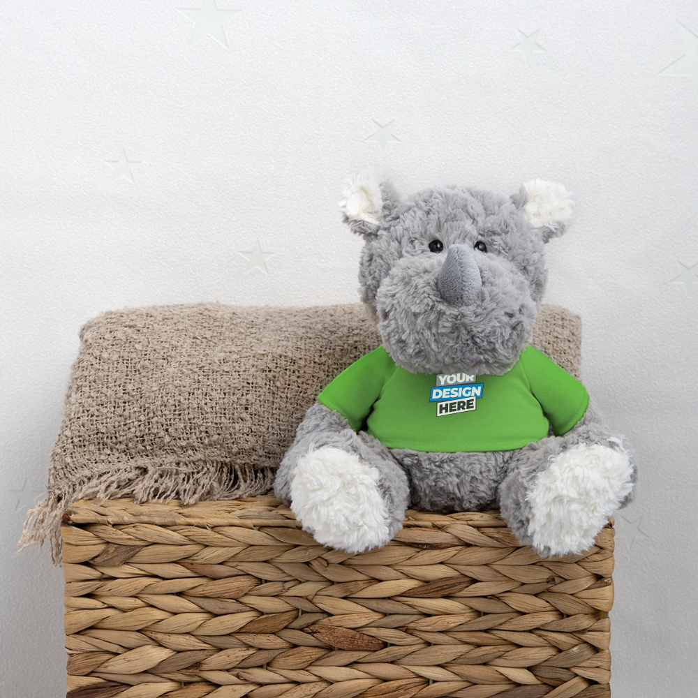 Plush Rhino Personalised Various Colours - light green