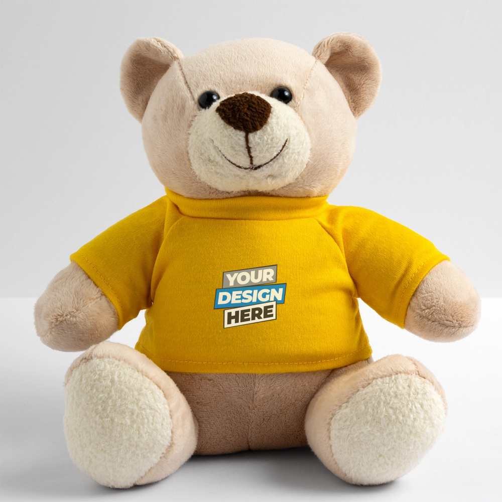 Teddy Bear Personalised Various Colours - sun yellow
