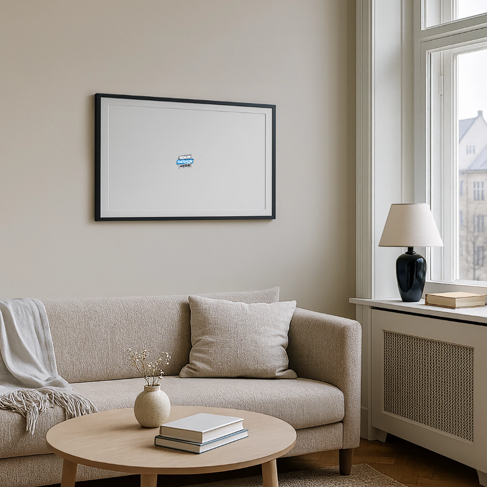 Framed poster (69 × 49 cm) Personalised - black