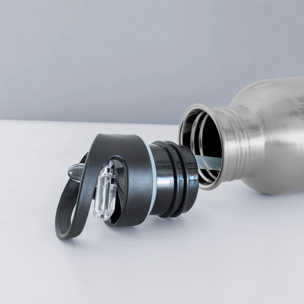 Water Bottle Personalised - silver