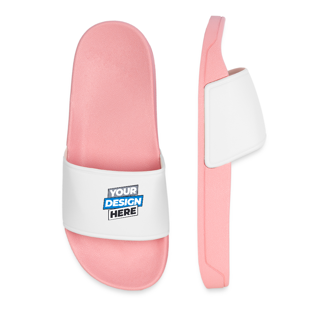 Women’s Pool Sliders Personalised Various Colours - light pink