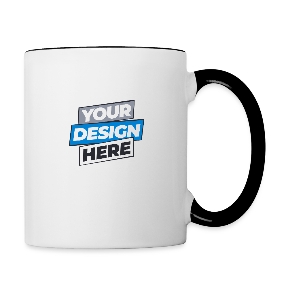 Contrasting Mug Personalised Various Colours - white/black