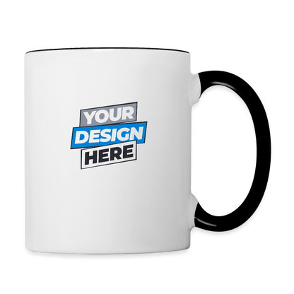 Contrasting Mug Personalised Various Colours - white/black