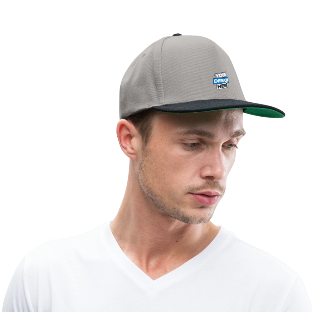 Snapback Cap Personalised Various Colours - graphite/black
