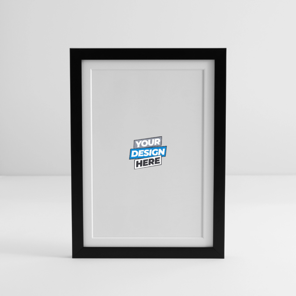 Framed poster (27 × 37 cm) Personalised - black