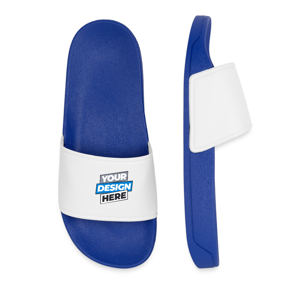 Women’s Pool Sliders Personalised Various Colours - royal blue