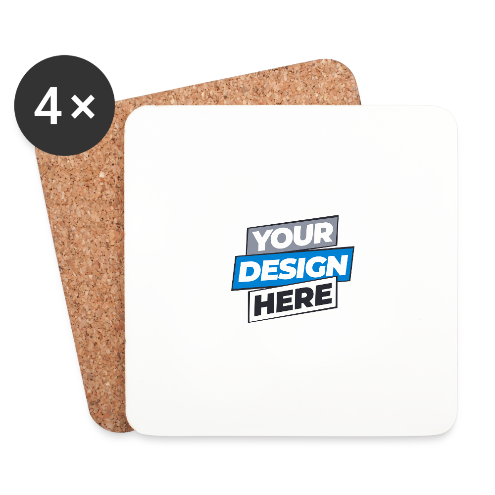 Coasters (set of 4) Personalised - white