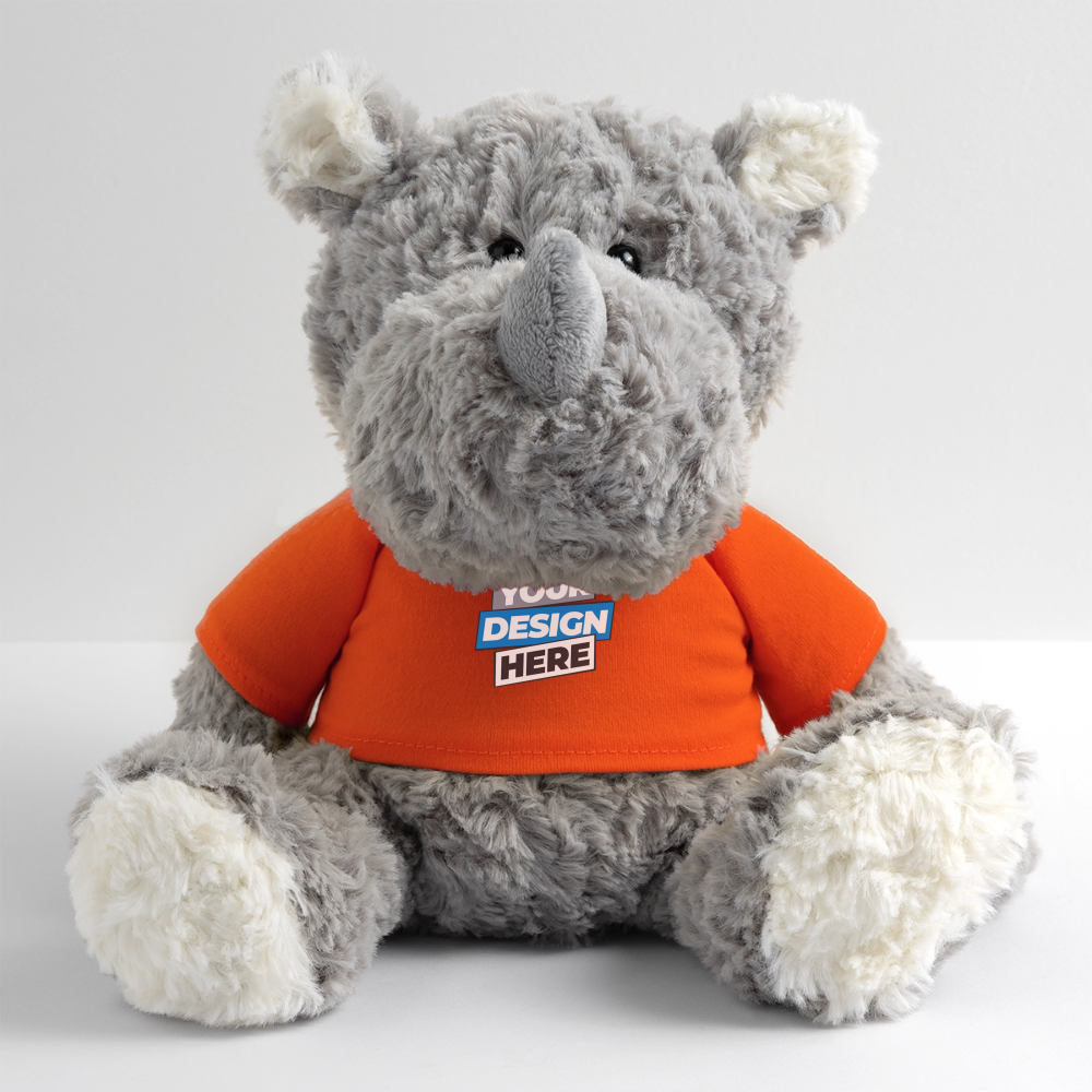 Plush Rhino Personalised Various Colours - golden orange