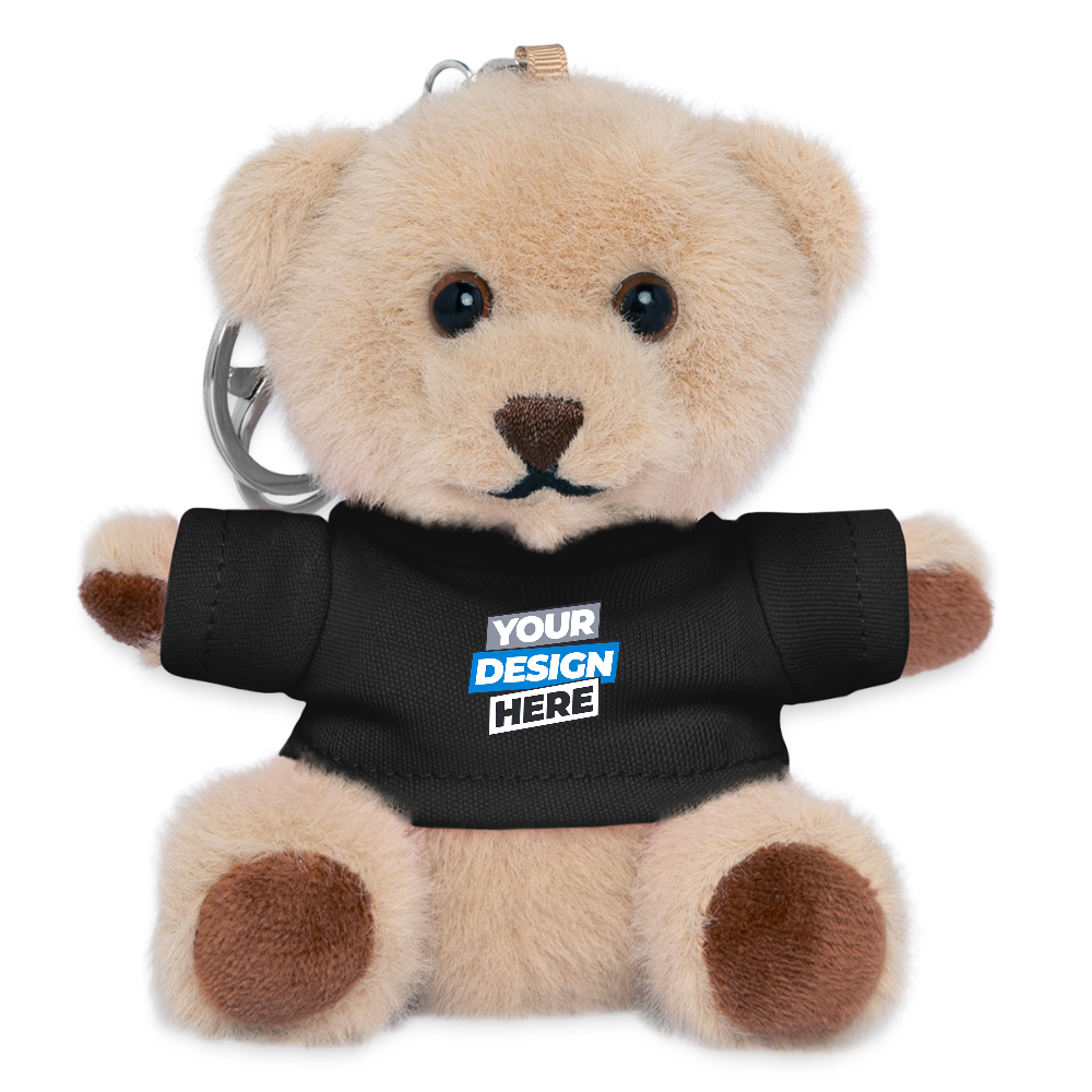 Plush Keyring Personalised Various Colours - black
