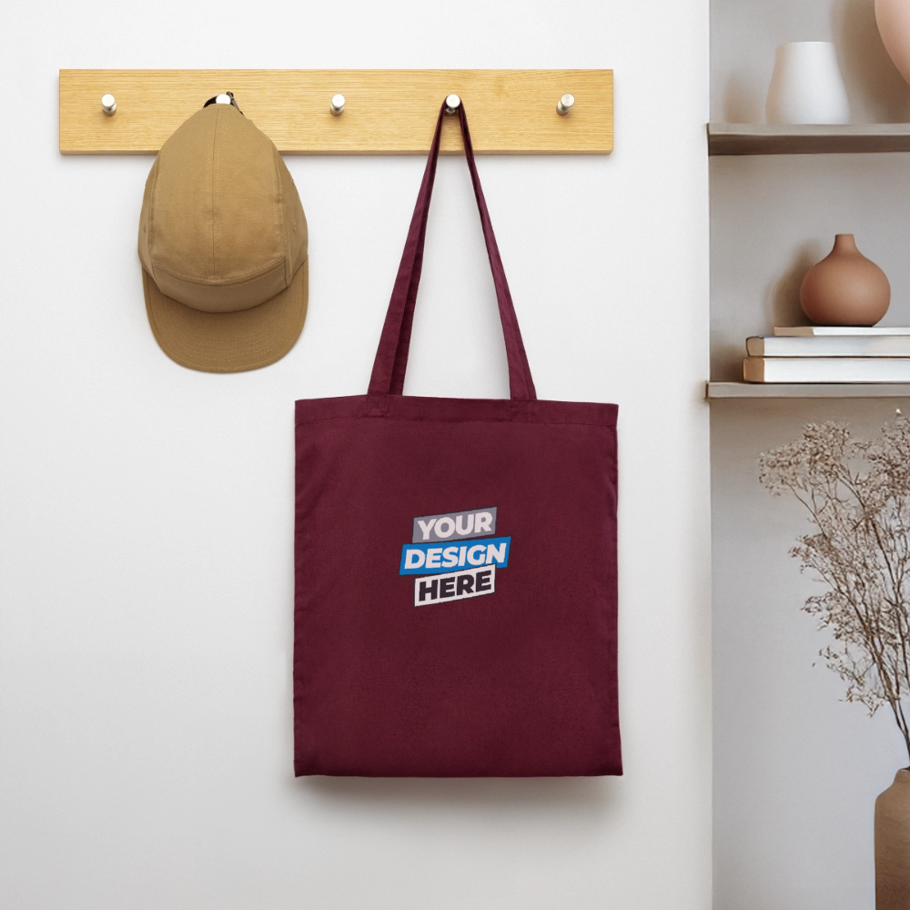 Tote Bag Personalised Various Colours - burgundy