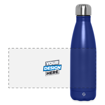 Insulated Water Bottle 500 ml Panoramic Personalised Various Colours - dark blue 