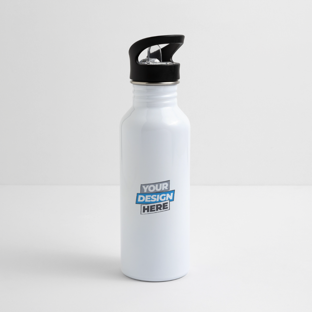 Water Bottle Personalised - white