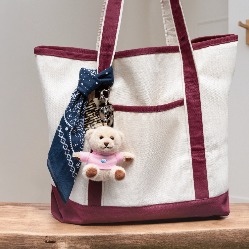 Plush Keyring Personalised Various Colours - pink