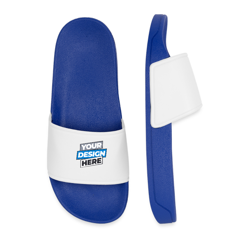 Men’s Pool Sliders Personalised Various Colours - royal blue