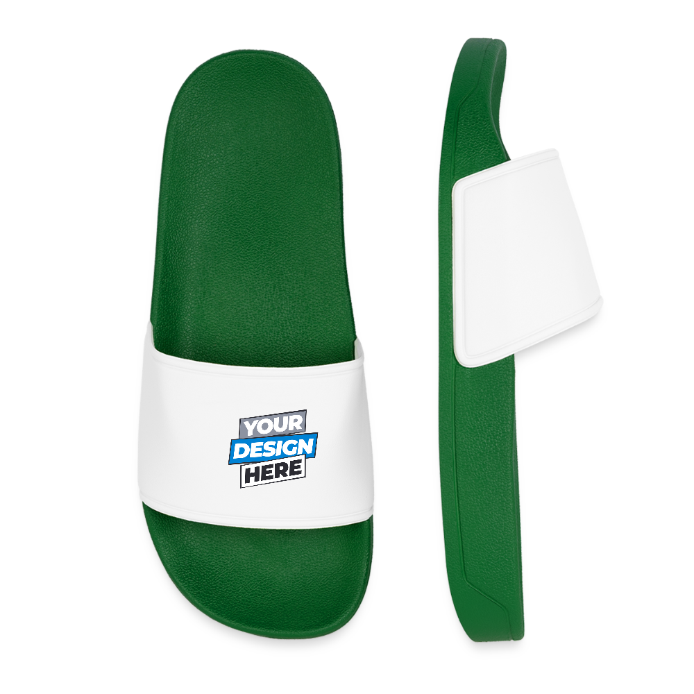 Women’s Pool Sliders Personalised Various Colours - dark green