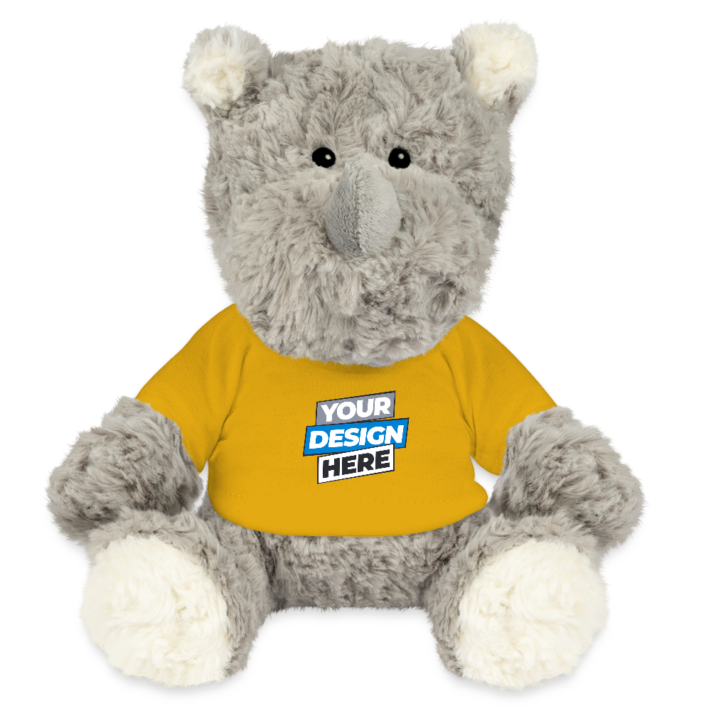 Plush Rhino Personalised Various Colours - sun yellow