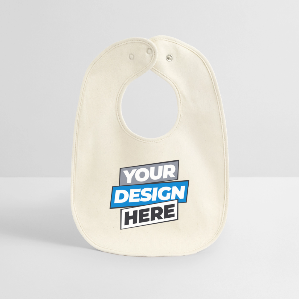 Baby Organic Bib Personalised Various Colours - natural raw