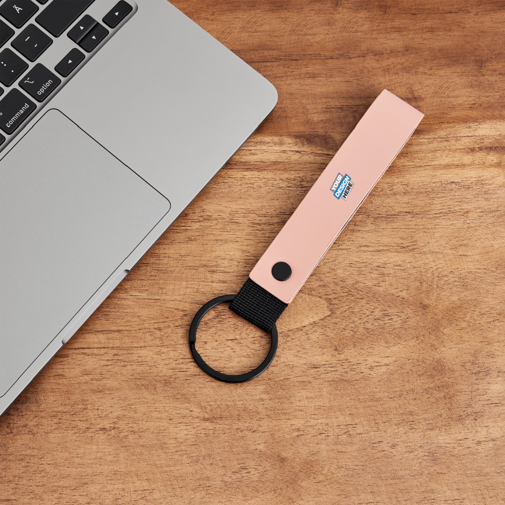 MATTE MINIMALIST  Keyring Personalised Various Colours - pink