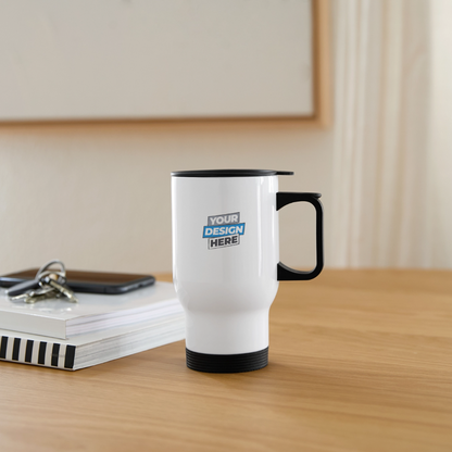 Travel Mug Personalised - white