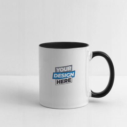 Contrasting Mug Personalised Various Colours - white/black
