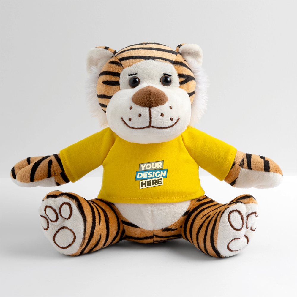 Plush Tiger Personalised Various Colours - sun yellow