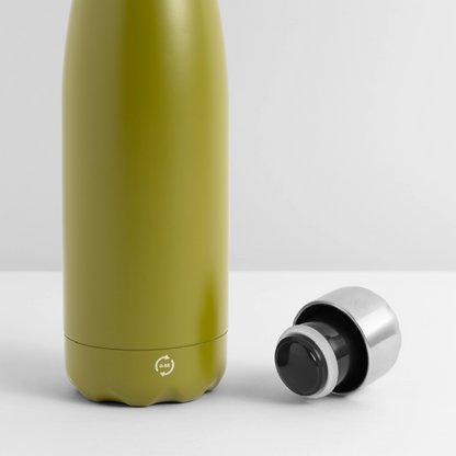 Insulated Water Bottle 500 ml Panoramic Personalised Various Colours - olive green 