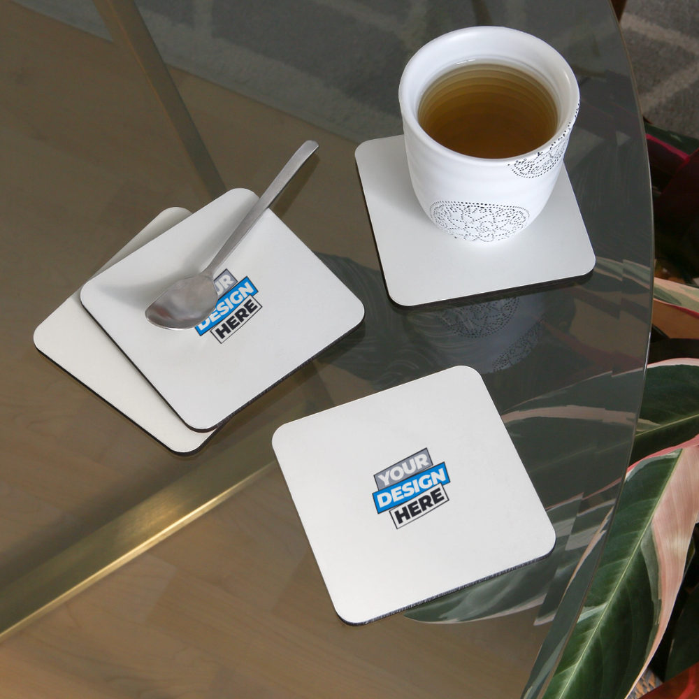Coasters (set of 4) Personalised - white