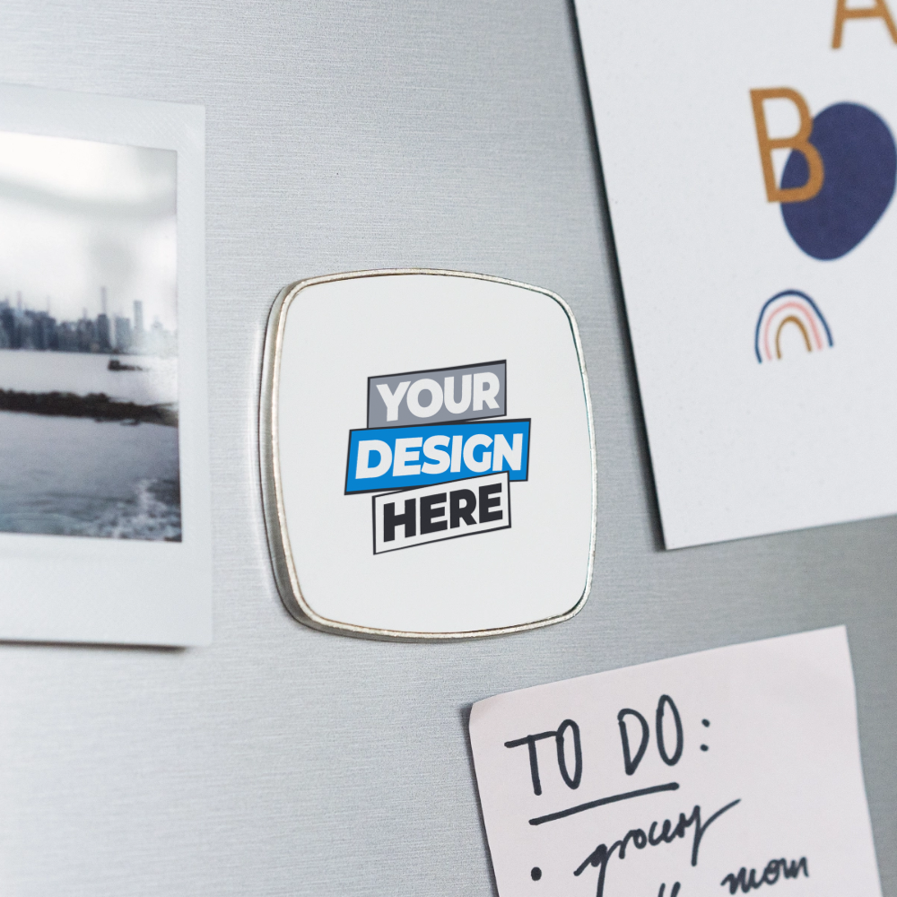 Square Fridge Magnet Personalised - white