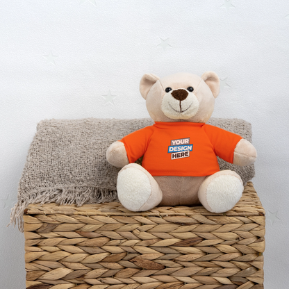 Teddy Bear Personalised Various Colours - golden orange